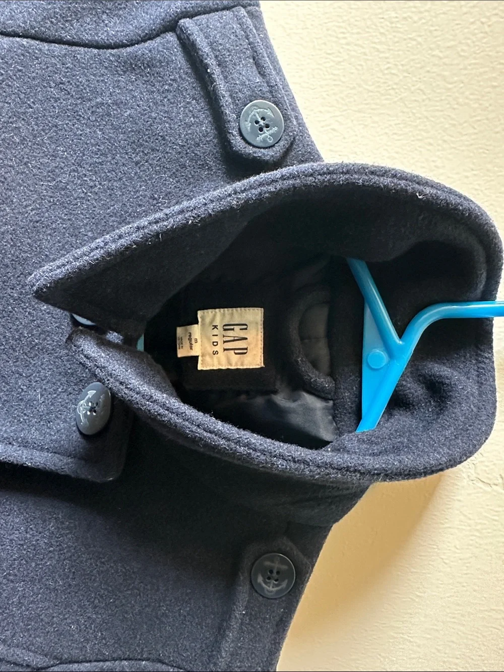 GAP Kids Dark Navy Double-Breasted Peacoat